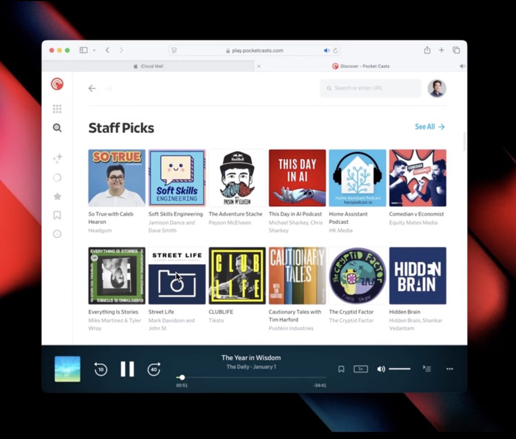 Pocket Casts hace gratuito su reproductor web para todos